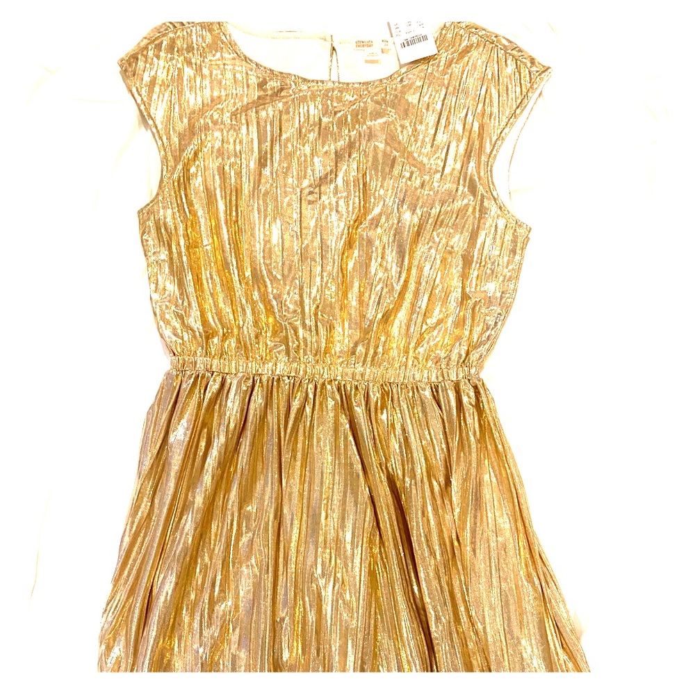J. Crew Crewcuts Girls Gold Dress size 14